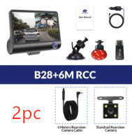 1080P High-definition Three-record Driving Recorder B28+6M RCC NO SD CARD 2pc automobiles Zimivas