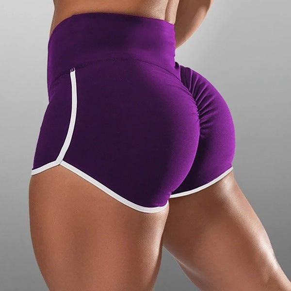 Hot Models Female High-Waist Buttocks Yoga Running Shorts Purple Women Clothing Zimivas