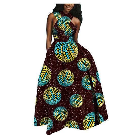 Hot-Selling African Ethnic Cotton Batik Plus Size Dress C Women Clothing Zimivas