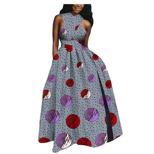 Hot-Selling African Ethnic Cotton Batik Plus Size Dress D Women Clothing Zimivas