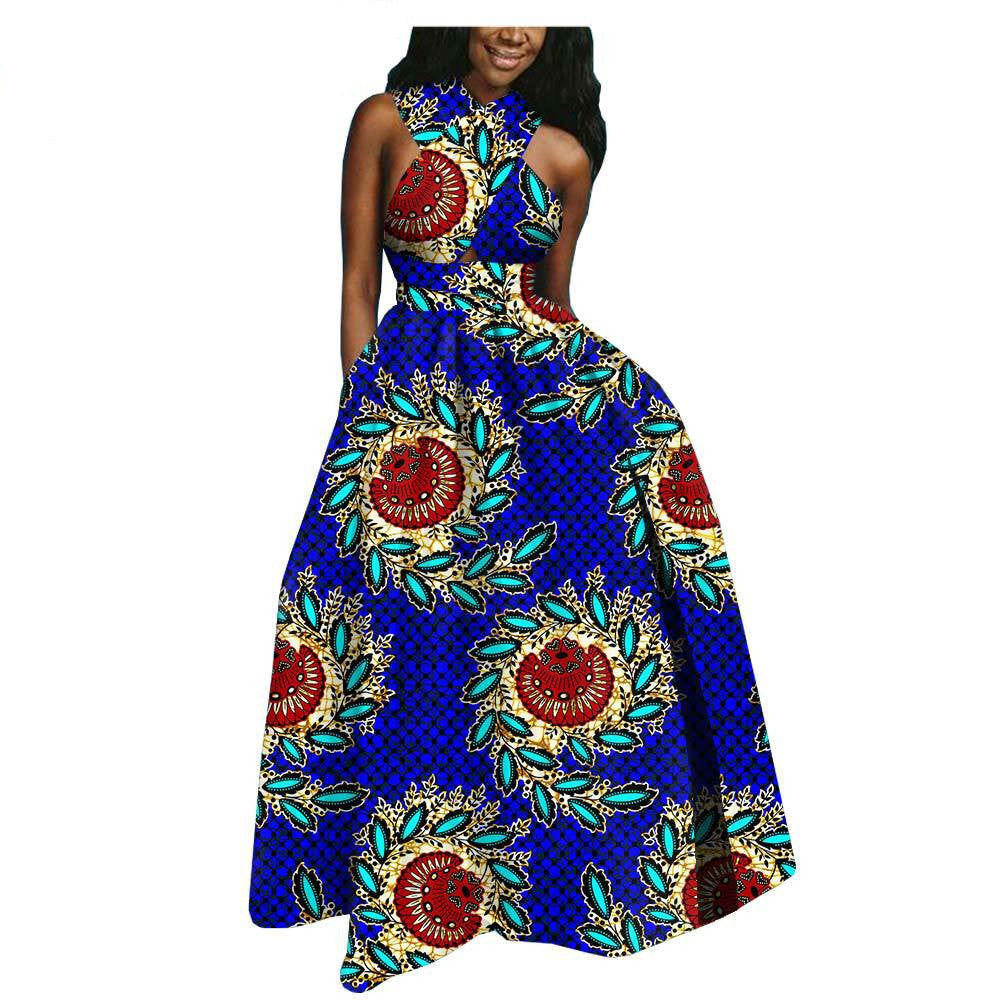 Hot-Selling African Ethnic Cotton Batik Plus Size Dress H Women Clothing Zimivas