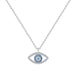 s925 Sterling Silver Jewelry European and American Atmospheric Demon Eye Necklace Eye Pendant Platinum 0 null