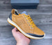 Summer Shoes Men's Leather Contrast Running Shoes Yellow 0 Zimivas