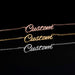 Personalized Antique English Personalized Name Necklaces For Women Gold Silver Color Stainless Steel Chain Pendant Necklace Jewelry 0 null