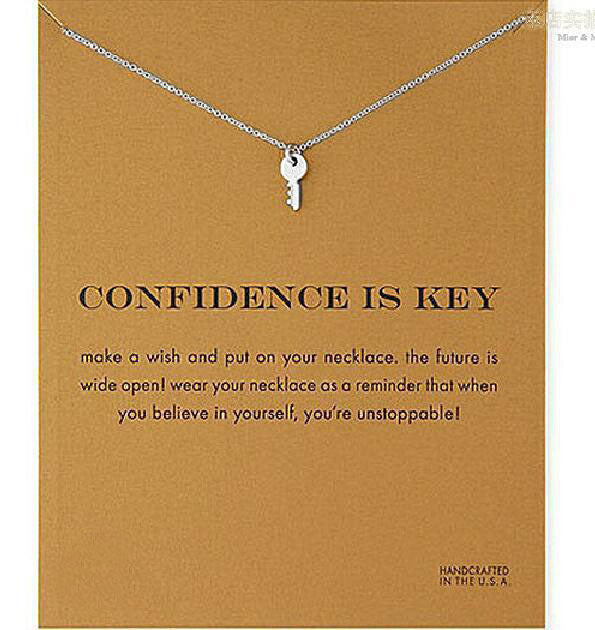 Gold Card Fashion Creative Key Alloy Clavicle Korean Alloy Short Necklaces Sell Fast Simple Foreign Trade 0 null