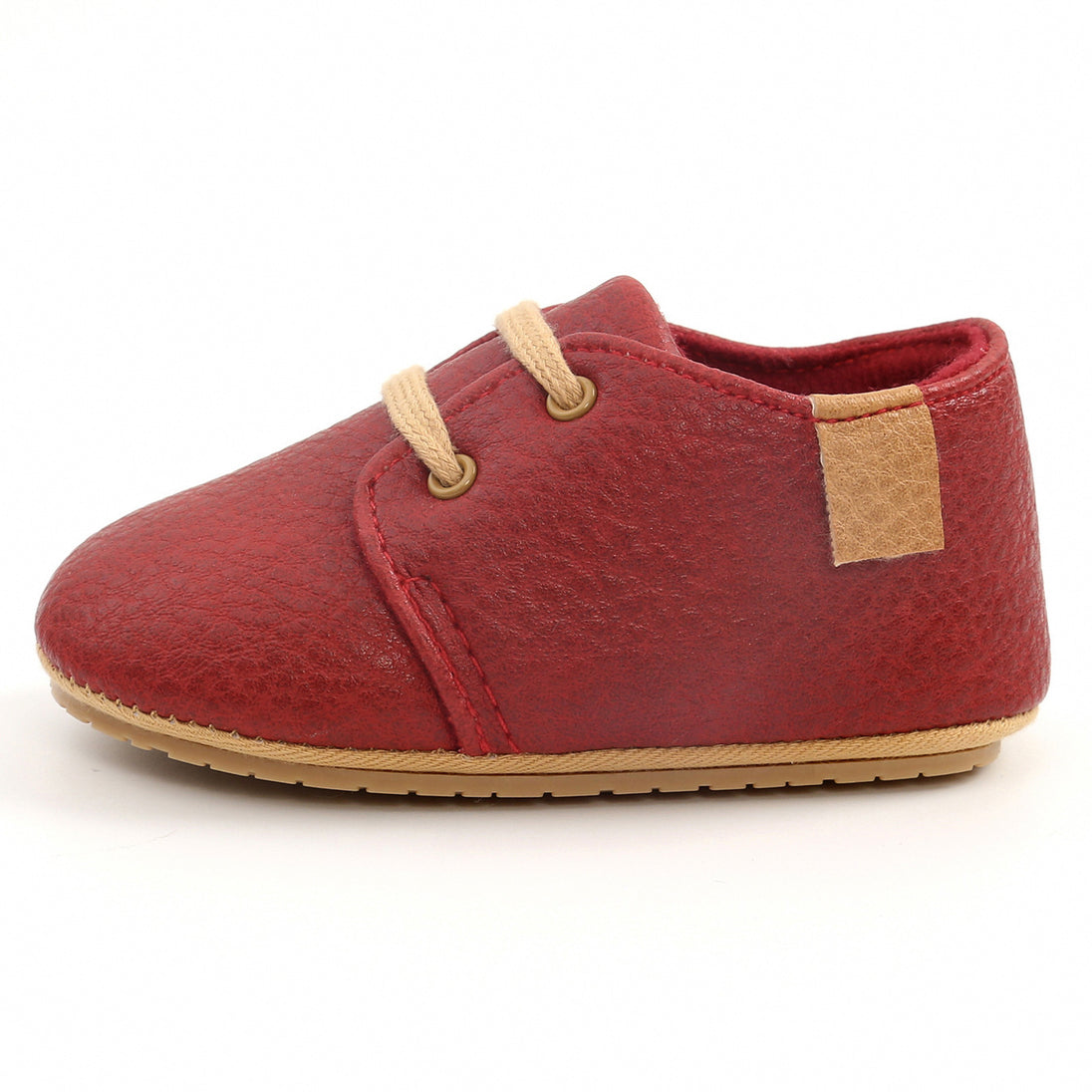 Luxury Soft Leather Baby Moccasins Shoes Newborn Rubber Sole First Walkers Boys Toddler Shoes Red kids & baby Zimivas