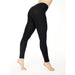 Women's Solid Color Leggings Stretch Nine-Point Leggings Black Women Clothing Zimivas