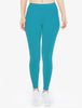 Women's Solid Color Leggings Stretch Nine-Point Leggings Lake Blue Women Clothing Zimivas