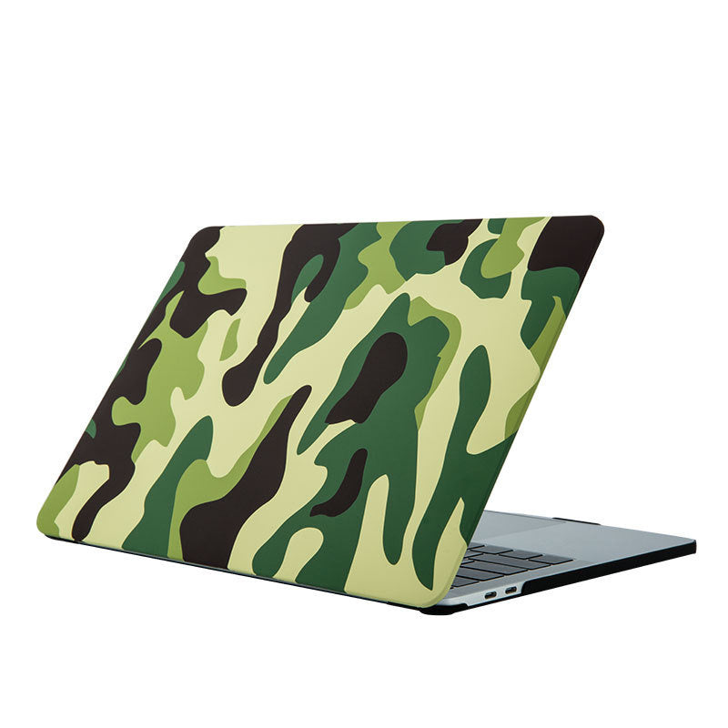 Compatible with Apple, Macbook Notebook Computer Protective Shell Air13 Shell Frosted Painted Marble Protective Cover Jungle camouflage Computer & office Zimivas