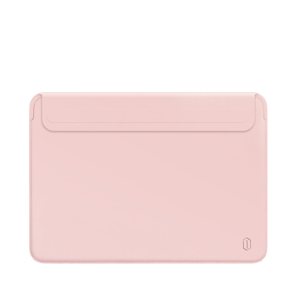 Compatible with Apple, Notebook Liner Bag PU Leather Case Macbook IPad Tablet Bag Protective Shell Pink Computer & office Zimivas