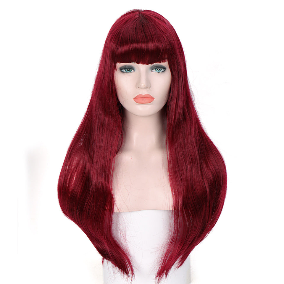 Ladies Fashion Anime Straight Hair Headgear Red 0 null