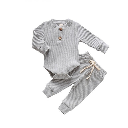 Infant Newborn Baby Girl Boy Spring Autumn Clothes Grey 0 null