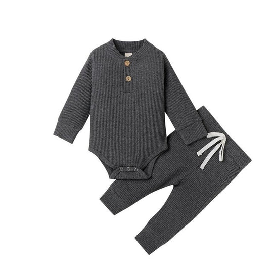 Infant Newborn Baby Girl Boy Spring Autumn Clothes Dark Grey 0 null