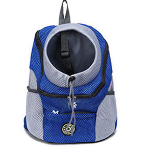 Pet Portable Chest Mesh Breathable Shoulder Outing Bag Blue 0 null