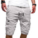 Men Casual Jogger Sports Cargo Shorts Military Combat Workout Gym Trousers Summer White 0 Zimivas