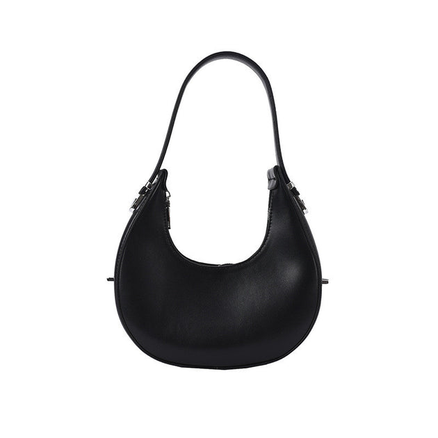 Women Simple Portable Underarm Bag Fashion Chain One Shoulder Messenger Bag Black bag Zimivas