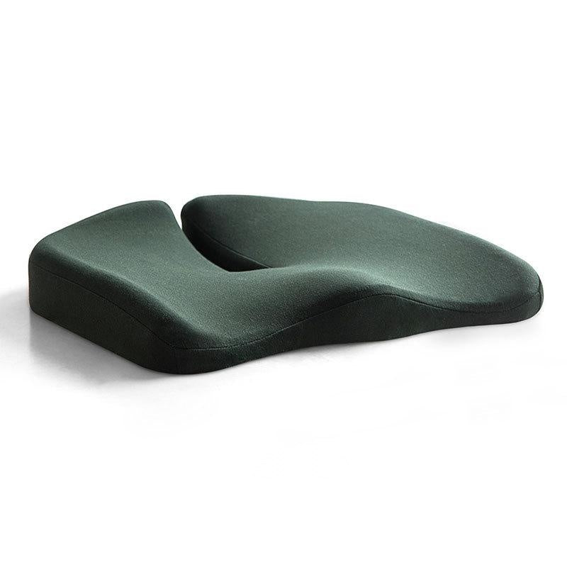 Pressure Relief Seat Cushion And Back Relief Lumbar Pillow Breathable Ass Cushion Non-Slip Wear-Resistant Office Chair Pads Dark Green 1PCS 0 null