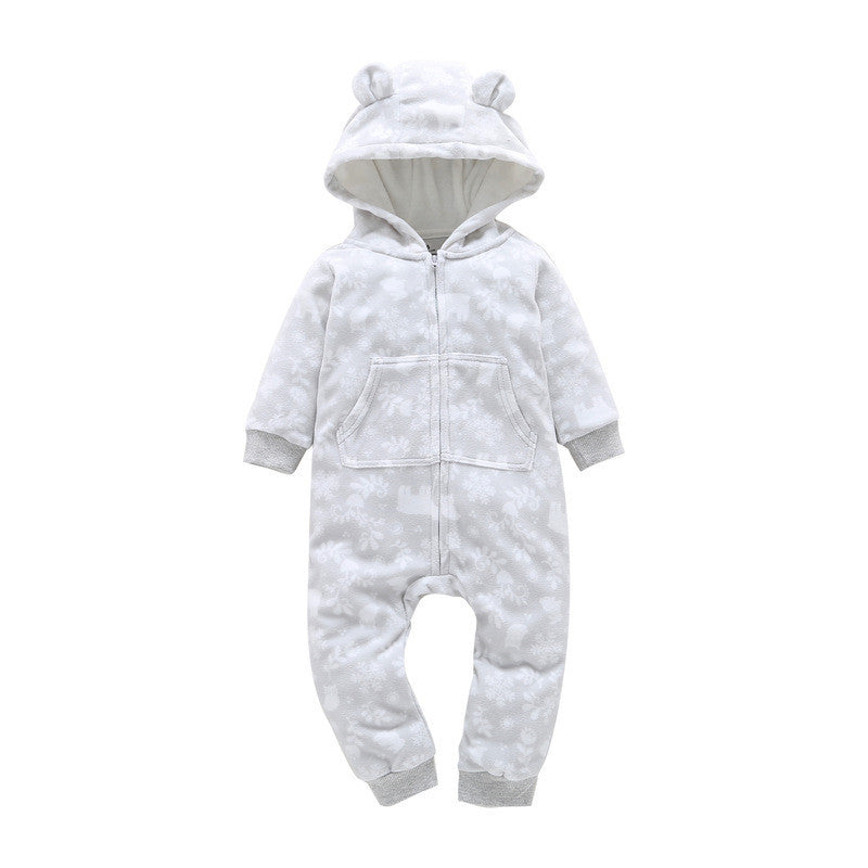 Romper Long-sleeved Polar Fleece Baby Clothes Romper E 0 null