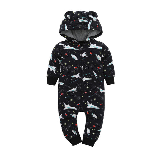 Romper Long-sleeved Polar Fleece Baby Clothes Romper F 0 null