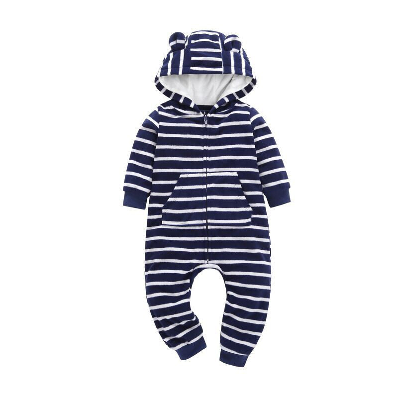 Romper Long-sleeved Polar Fleece Baby Clothes Romper G 0 null