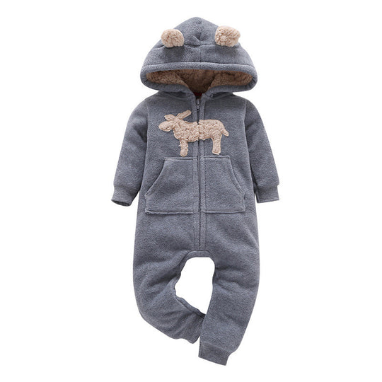 Romper Long-sleeved Polar Fleece Baby Clothes Romper H 0 null