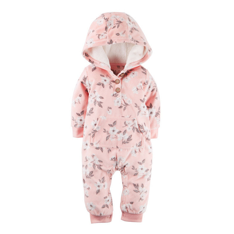 Romper Long-sleeved Polar Fleece Baby Clothes Romper I 0 null