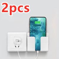 Mobile Phone Charging Storage Rack Punch-free Sticky Storage Box White2pcs 0 Zimivas