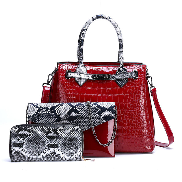 Bag New Hand Bags For Women High Quality Ladies Handbag Red Three piece suit bag Zimivas