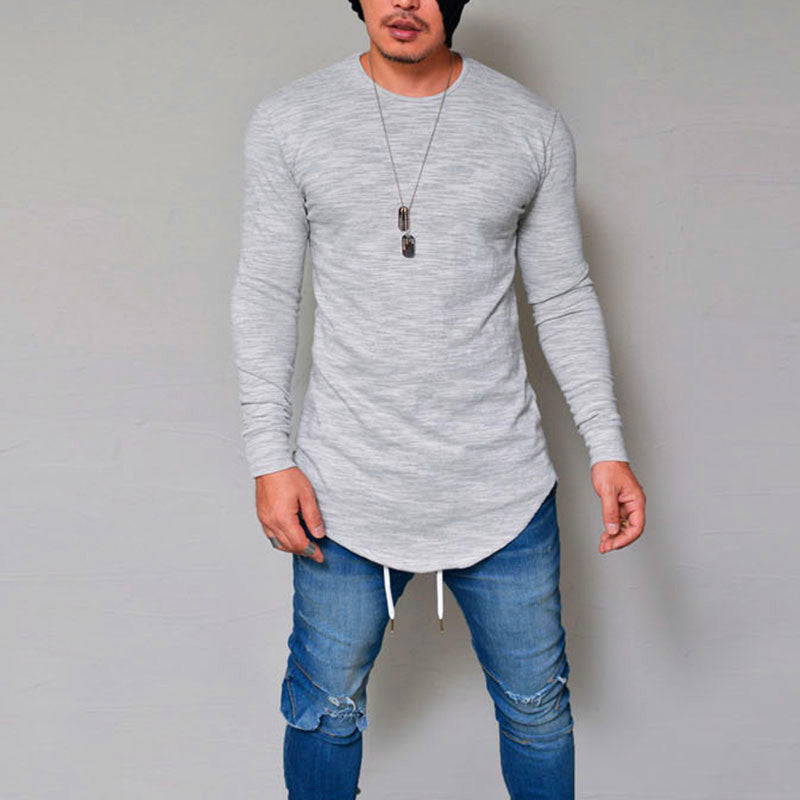 Round Neck Slim Solid Color Foreign Trade Wish Amazon Grey 0 null