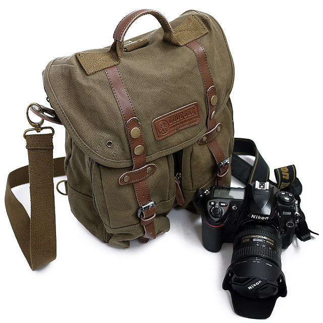 Casual Canvas Camera Bag SLR Camera Bag Brown 0 null