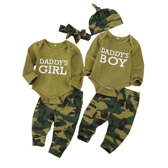 New Products Set Letter Camouflage Printed Children Set kids & baby Zimivas