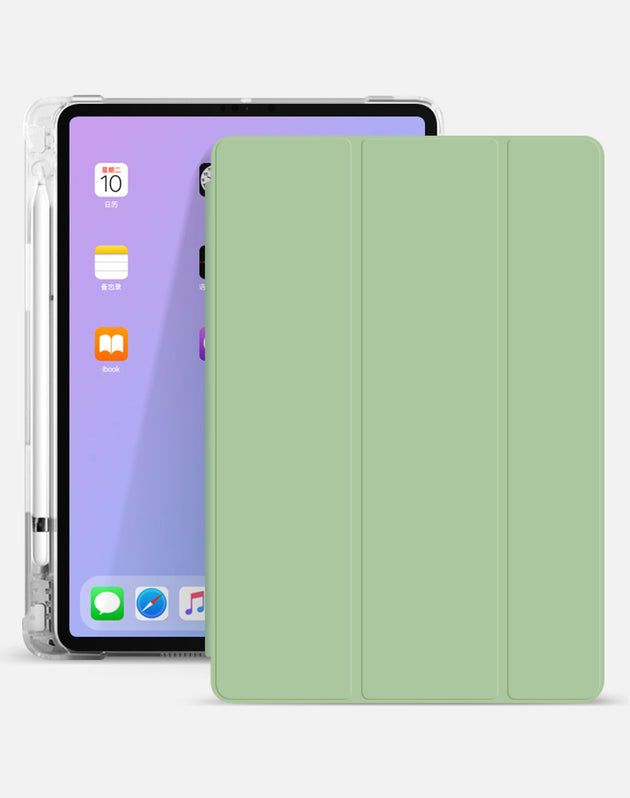 Compatible With , Compatible With , IPad10.2 Protective Cover Mini5 Pen Slot Type Flat Air4 Shell Pro10.5 Soft Shell IPad9.7 Green 0 Zimivas