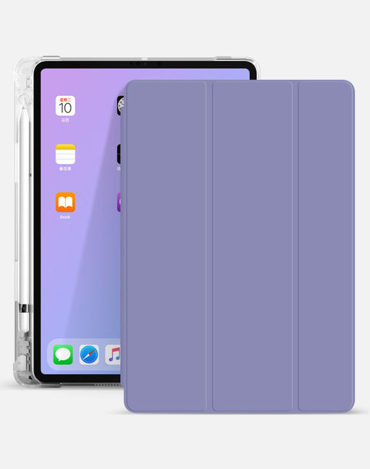 Compatible With , Compatible With , IPad10.2 Protective Cover Mini5 Pen Slot Type Flat Air4 Shell Pro10.5 Soft Shell IPad9.7 Purple 0 Zimivas