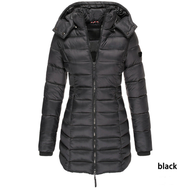 Mid-length Slim-fit Quilted Jacket women clothing Zimivas