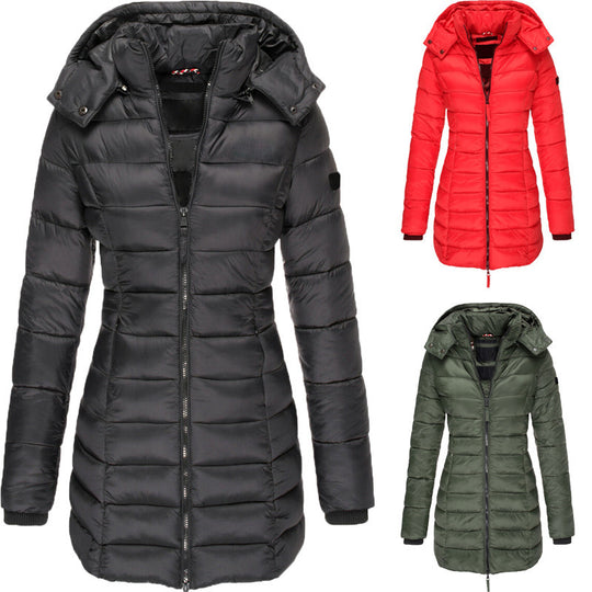 Mid-length Slim-fit Quilted Jacket women clothing Zimivas