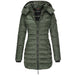 Mid-length Slim-fit Quilted Jacket ArmyGreen women clothing Zimivas