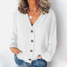 Chiffon Women Spring and Summer New Cardigan Long-sleeved Shirt White Women Clothing Zimivas