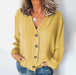 Chiffon Women Spring and Summer New Cardigan Long-sleeved Shirt Yellow Women Clothing Zimivas