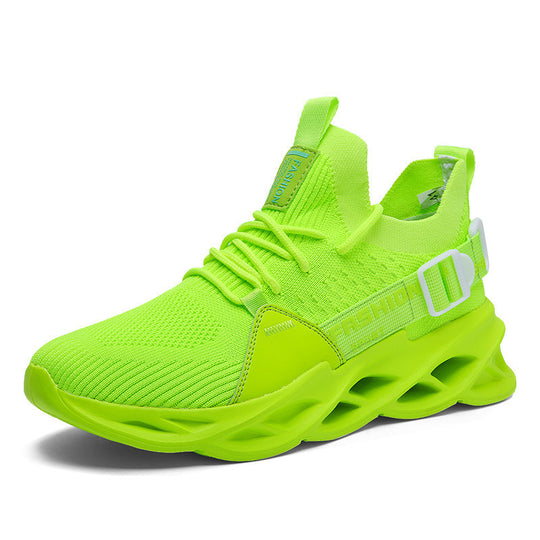 Running Shoes Old Men's Shoes Cool Net Celebrity Blade Shoes Fluorescent green 0 null