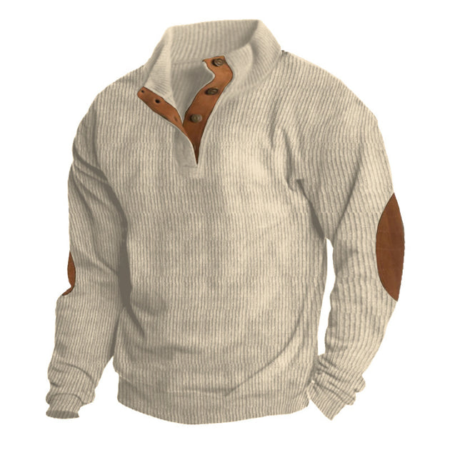 Men's Outdoor Casual Stand Collar Long-sleeved Sweater Men Clothing Zimivas