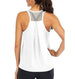 Women's loose racer mesh halter sports vest White Women Clothing Zimivas