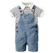 Baby BoysStrap Pants Jumpsuit Hat Three-piece Clothes 0 null