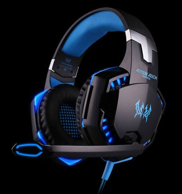 Wired Gaming Headset Headphones Surround Sound Deep Bass Stereo Casque Earphones With Microphone Black blue Consumer Electronics Zimivas