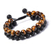 Tiger Eye Couple Bracelets Matte Black Agate Beads Bracelet B 0 null