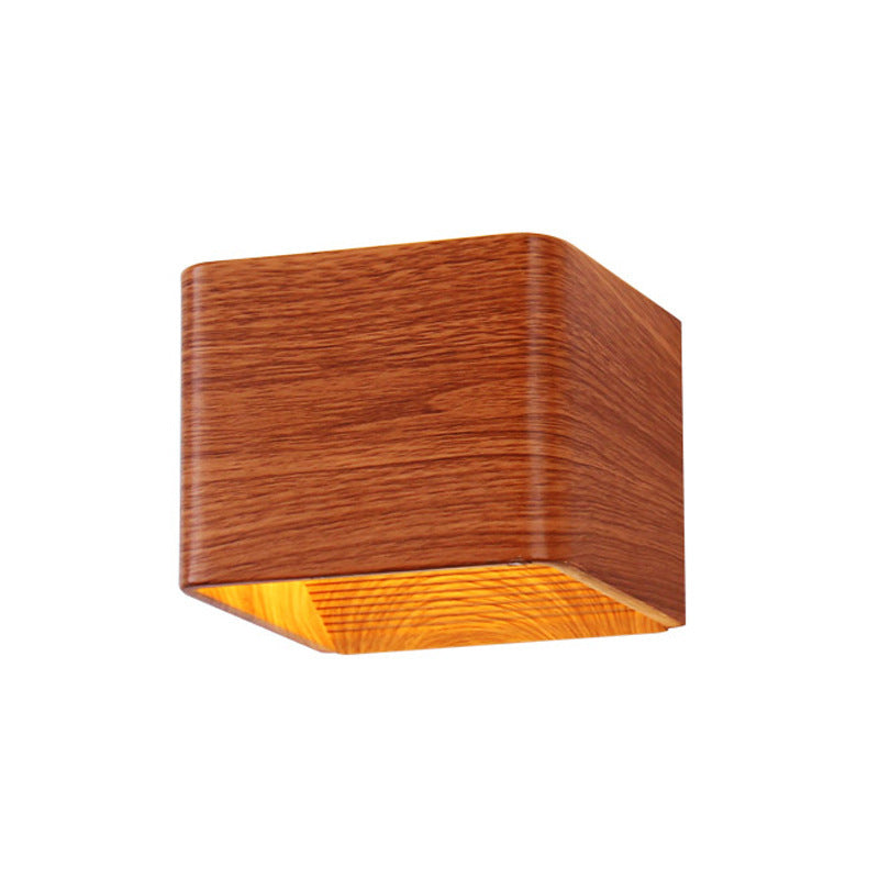 Square LED Indoor Lighting Wall Lamp Wood grain lighting Zimivas