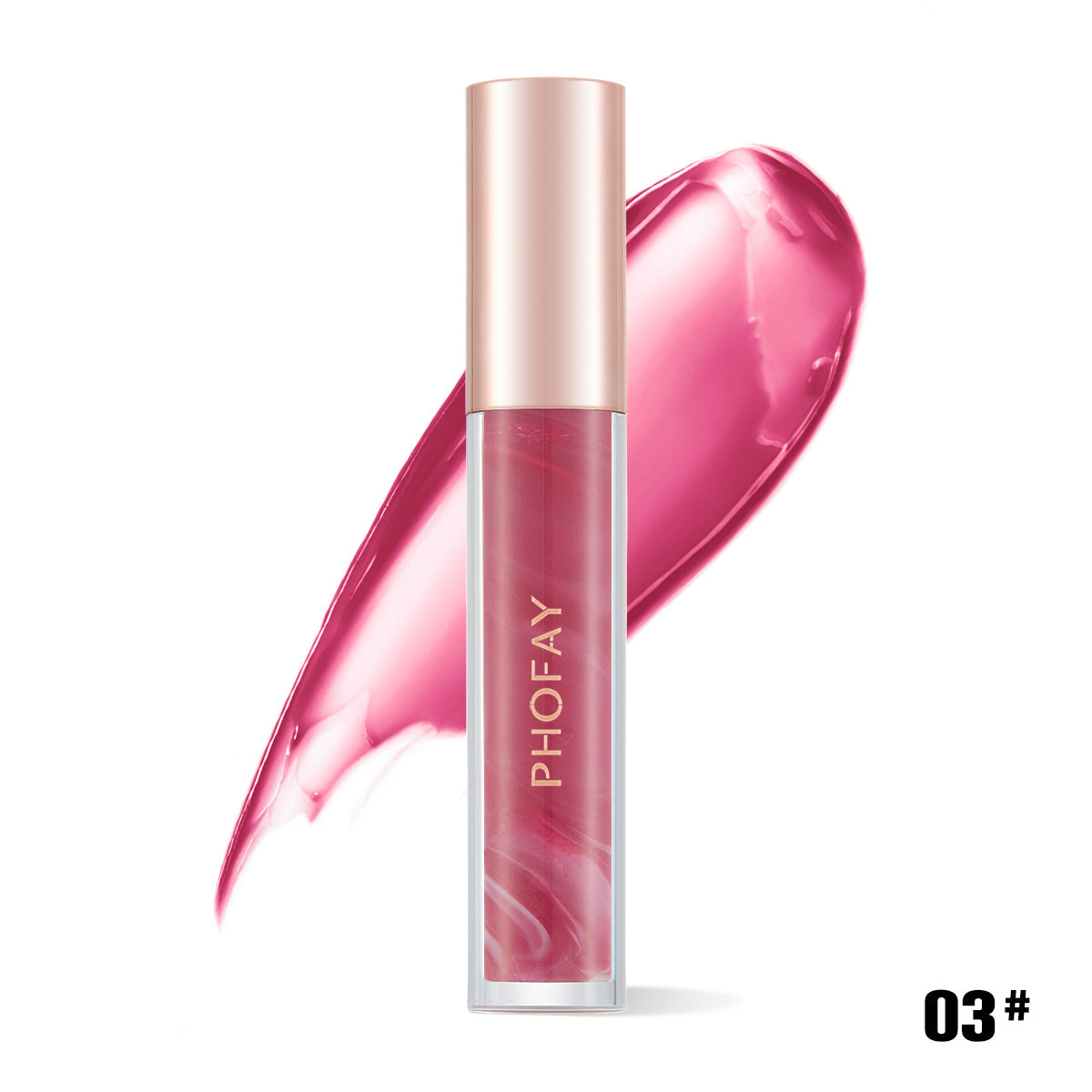 PHOFAY Rose Blooming Hydrating Lip Gloss 03 4 Zimivas