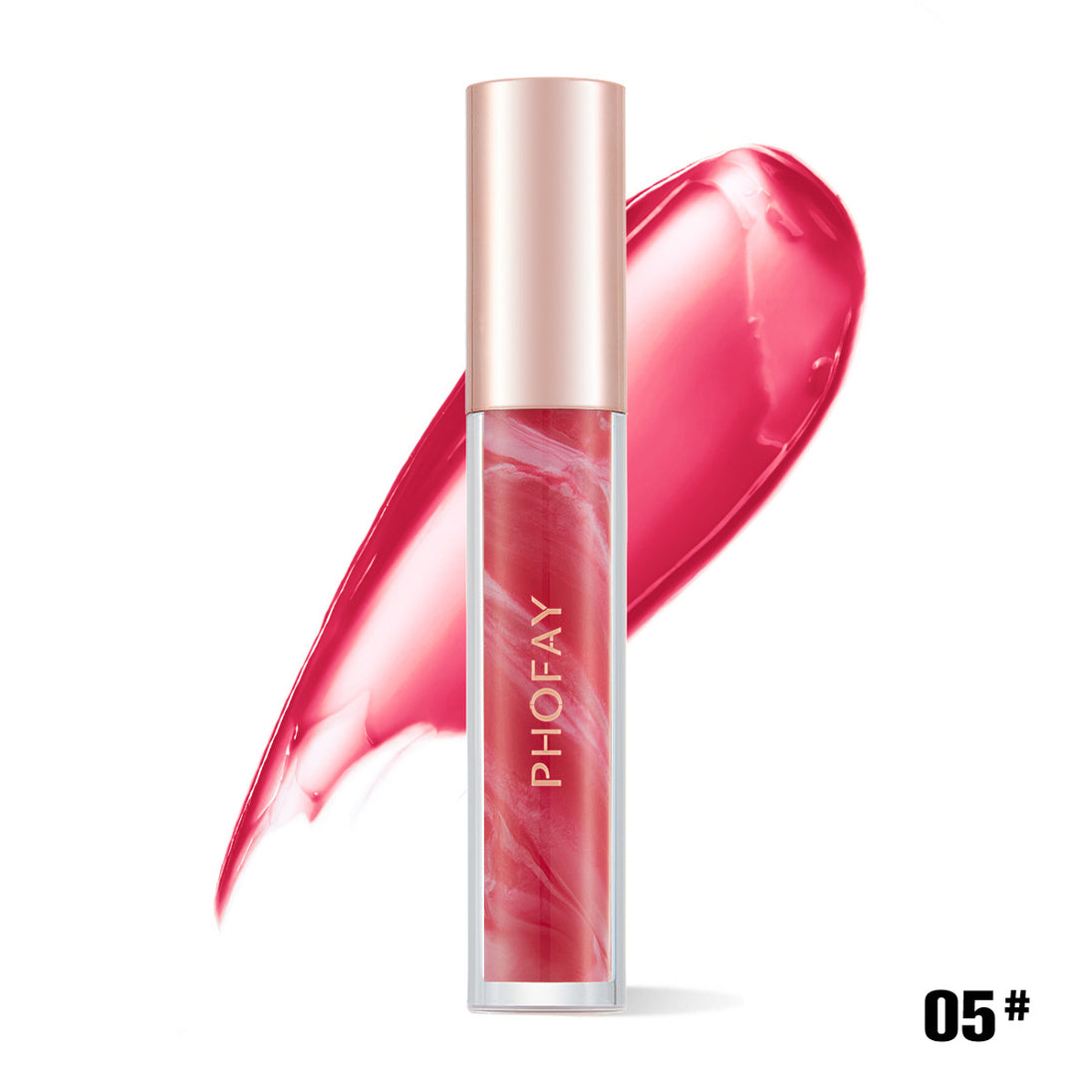 PHOFAY Rose Blooming Hydrating Lip Gloss 05 4 Zimivas