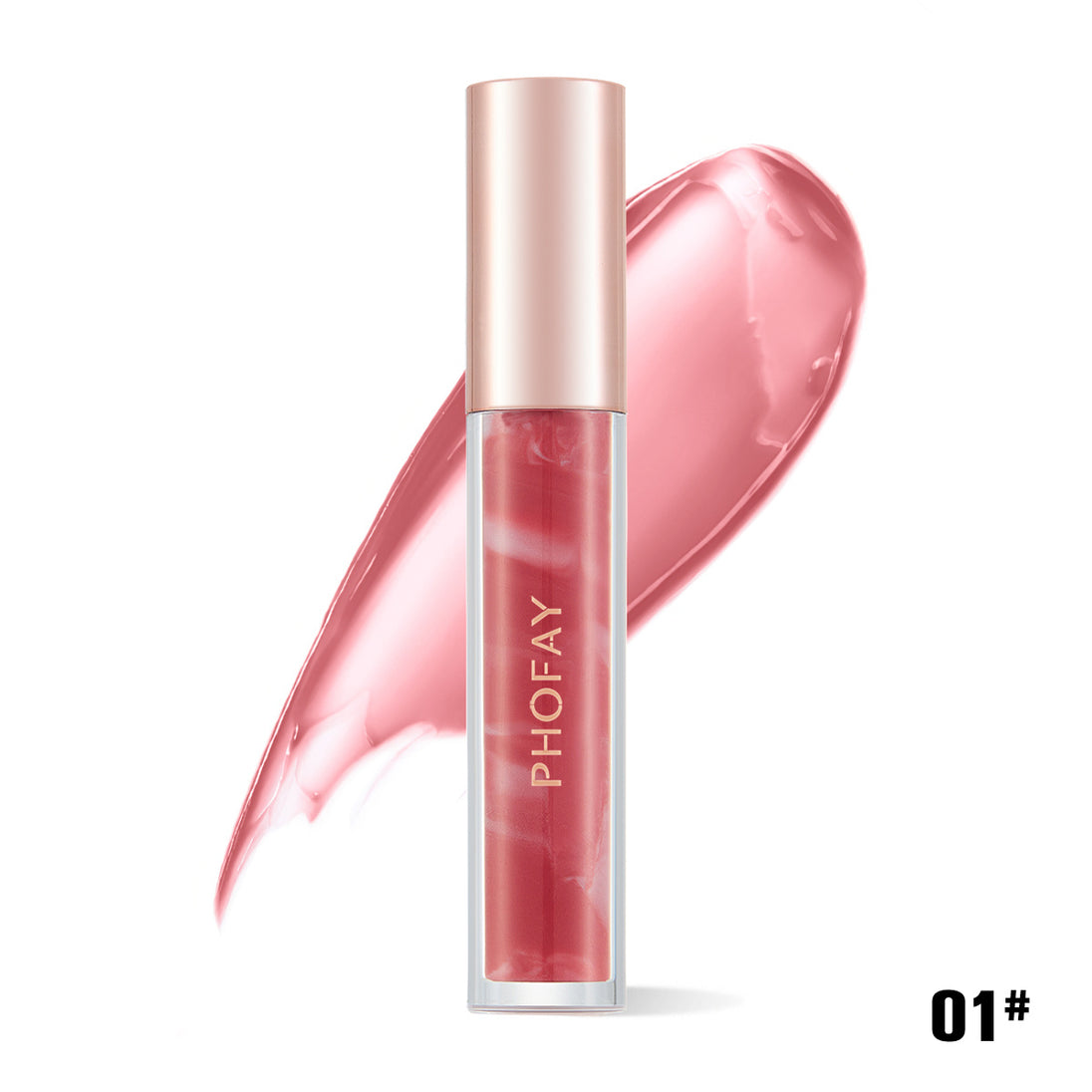 PHOFAY Rose Blooming Hydrating Lip Gloss 01 4 Zimivas