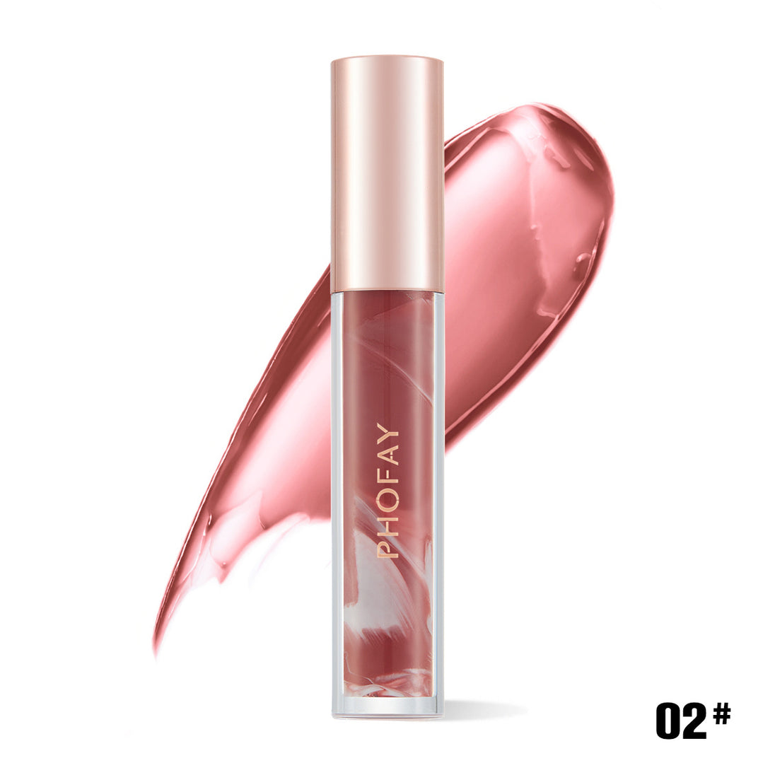 PHOFAY Rose Blooming Hydrating Lip Gloss 02 4 Zimivas