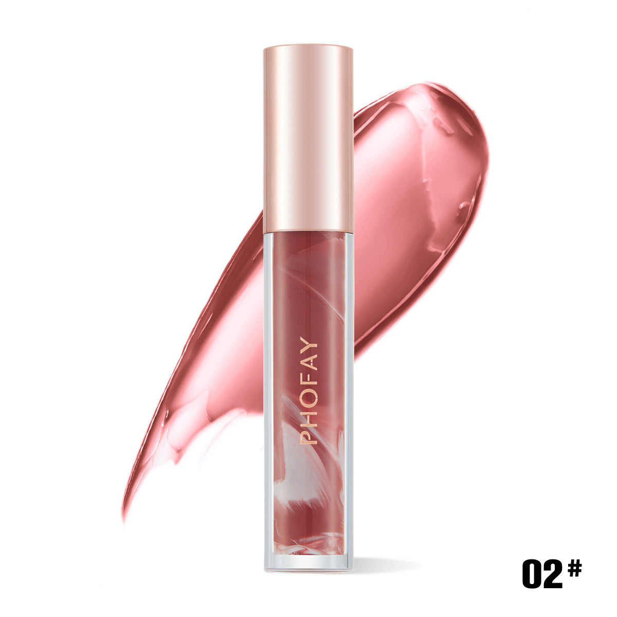 PHOFAY Rose Blooming Hydrating Lip Gloss 02 4 Zimivas